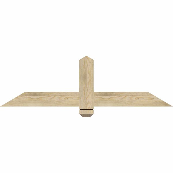 Ekena Millwork Eugene Rough Sawn Timber Gable Bracket, Douglas Fir, 48"W x 14"H x 4"D x 4"F, 7/12 Pitch GBW048X14X0404EUG00RDF - main